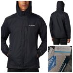 Columbia Яке за дъжд Pouring Adventure II Черен Regular Fit